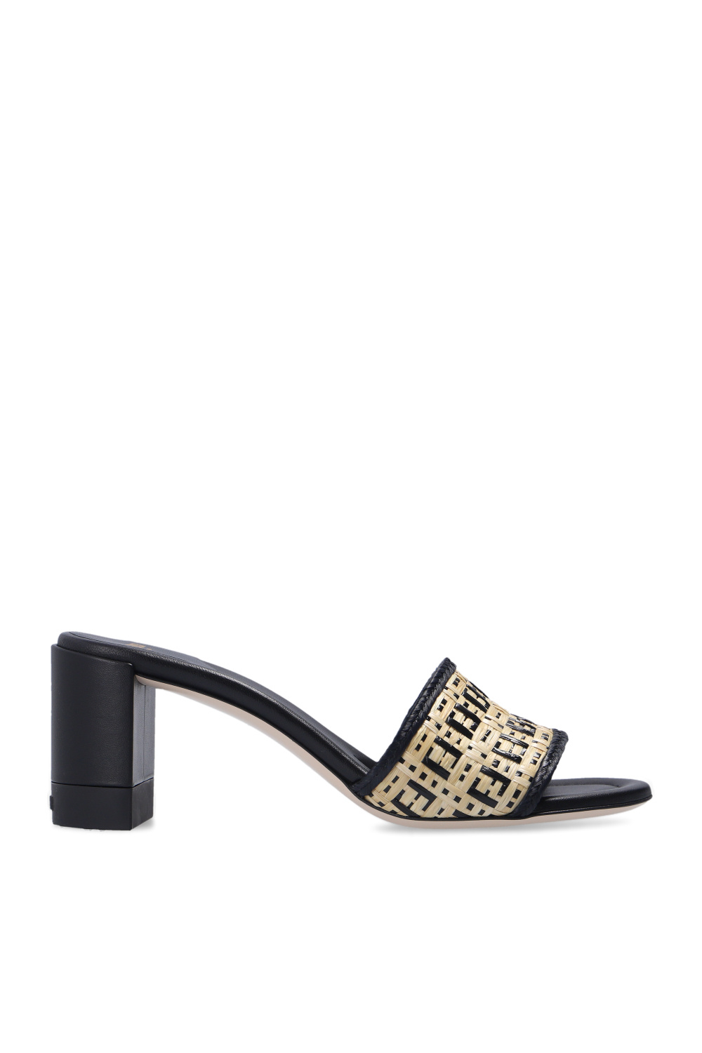 Fendi logo embossed online sandals